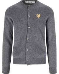 COMME DES GARÇONS PLAY - Cardigan Logo - Lyst
