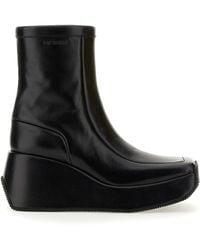 Raf Simons - Square Toe Ankle Boot - Lyst