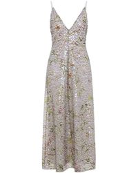 Alberta Ferretti - Paillettes Long Dress - Lyst