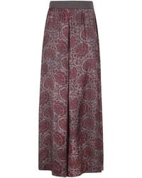Uma Wang - Pansy Floral High Rise Wide Leg Trousers - Lyst