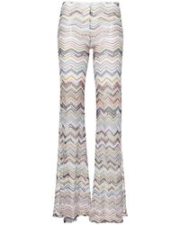 Missoni - Flared Pants In Zigzag Crochet With Lurex - Lyst