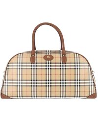 Burberry - Check Travel Bag - Lyst