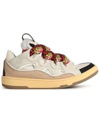 Lanvin - Curb Leather Blend Sneakers - Lyst