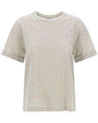 Peserico - Lam Stripes T-Shirt - Lyst