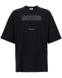 Moschino - Rhinestone-Embellished T-Shirt - Lyst
