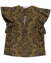 Ulla Johnson - Severine Flutter Sleeve Top - Lyst