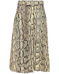 Dries Van Noten - Sheraz Skirt With Jacquard Snake Print - Lyst
