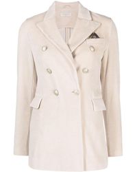 Circolo 1901 - Double-breasted Cotton Blend Jacket - Lyst