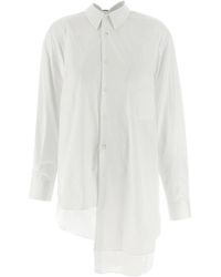 Comme des Garçons - Asymmetric Hem Shirt With Front Button Closure And Unique Silhouette - Lyst