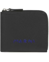 Marni - Zip Wallet With Contrast Logo - Lyst