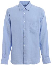 Aspesi - Linen Shirt With Patch Pocket - Lyst