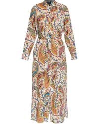 Etro - Cotton Midi Shirt Dress - Lyst