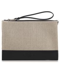 Chloé - Canvas And Leather Purse With Logo - Lyst