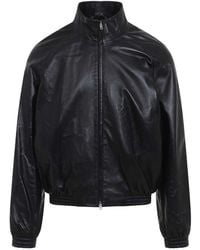 Acne Studios - Leather Bomber Jacket - Lyst