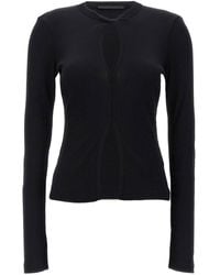 Helmut Lang - Ribbed Top Crew Cut-out - Lyst