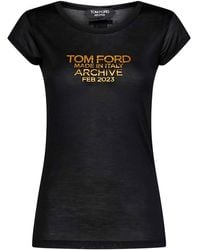 Tom Ford - Silk Jersey T-Shirt - Lyst