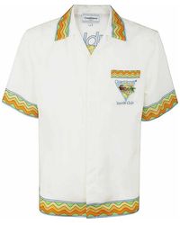 Casablancabrand - Cuban Collar Short Sleeves Shirt - Lyst