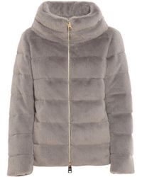Herno - Faux Fur Padded Jacket - Lyst