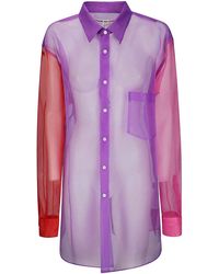 Comme des Garçons - Two -Tone Transparent Taffet Shirt - Lyst