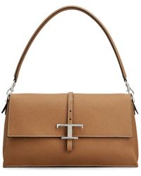 Tod's - T Timeless Small Leather Flap Bag - Lyst