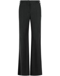 Sportmax - Alcamo Chevron Wool Flared Pants - Lyst