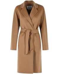 Max Mara - Aceri Camel Cashmere Wrap Coat - Lyst