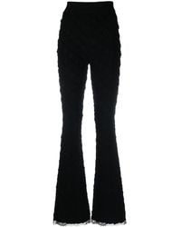 Ambush - High Waist Flared Knit Trousers - Lyst