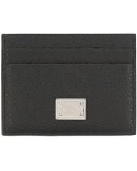 Dolce & Gabbana - Leather Card Holder With Logo Plaque - Lyst