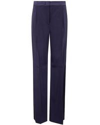 Alberta Ferretti - Wide Satin Trousers - Lyst