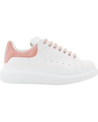 Alexander McQueen - Leather Sneakers With Suede Patch - Lyst