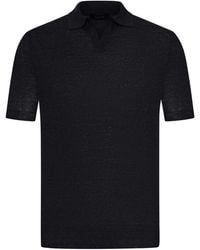 Nome - Short-Sleeved Linen Polo Shirt - Lyst