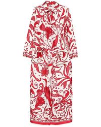 F.R.S For Restless Sleepers - Printed Silk Long Shirtdress - Lyst