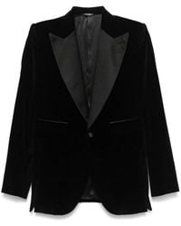 Dolce & Gabbana - Velvet Peak Lapel Blazer - Lyst