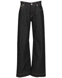 McQueen - Wide Leg Jeans - Lyst