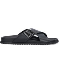Dolce & Gabbana - Sandali Slide Logo - Lyst