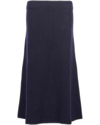 Jil Sander - Long Wool Skirt - Lyst