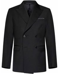Low Brand - Tropical Virgin Wool Double-Breasted Blazer - Lyst