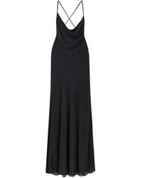Pinko - Vestito Lungo Farro Con Strass - Lyst