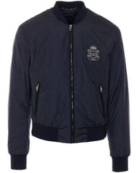 Dolce & Gabbana - Dolce&Gabbana Logo Patch Jacket - Lyst