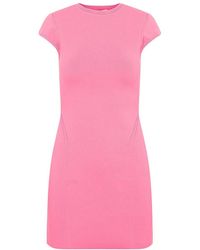 Victoria Beckham - Cap Sleeve Fitted Mini Dress - Lyst