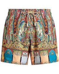 Etro - Swimsuit With Placed Floral Paisley Print - Lyst