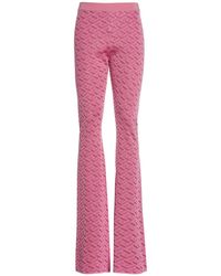 Versace - Jacquard Pants With Greek Print - Lyst