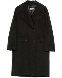 Alberto Biani - Wool Double-Breasted Coat - Lyst