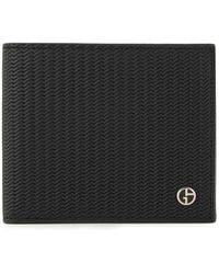 Giorgio Armani - Printed Leather Bifold Wallet - Lyst
