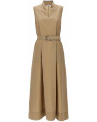 Brunello Cucinelli - Beaded-Trim V-Neck Tunic Dress - Lyst