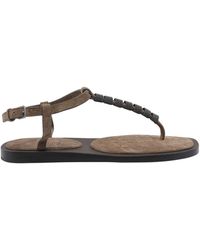 Brunello Cucinelli - Slide Sandals - Lyst