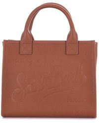 MC2 Saint Barth - Hammered Leather Shopping Bag - Lyst