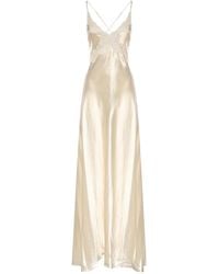Alberta Ferretti - Long Silk Dress - Lyst