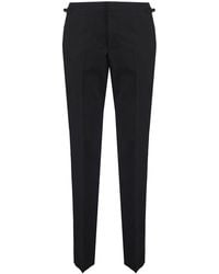 Burberry - Tuxedo Trousers In Wool And Cotton - Lyst