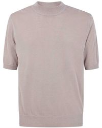 Zanone - Turtle Neck Short Sleeves Sweater - Lyst